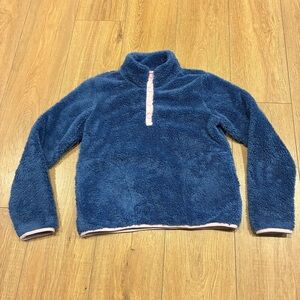 Crewcuts Plush Blue Fleece Top, girls XL 12-14